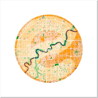 Edmonton Circular Map Posters and Art